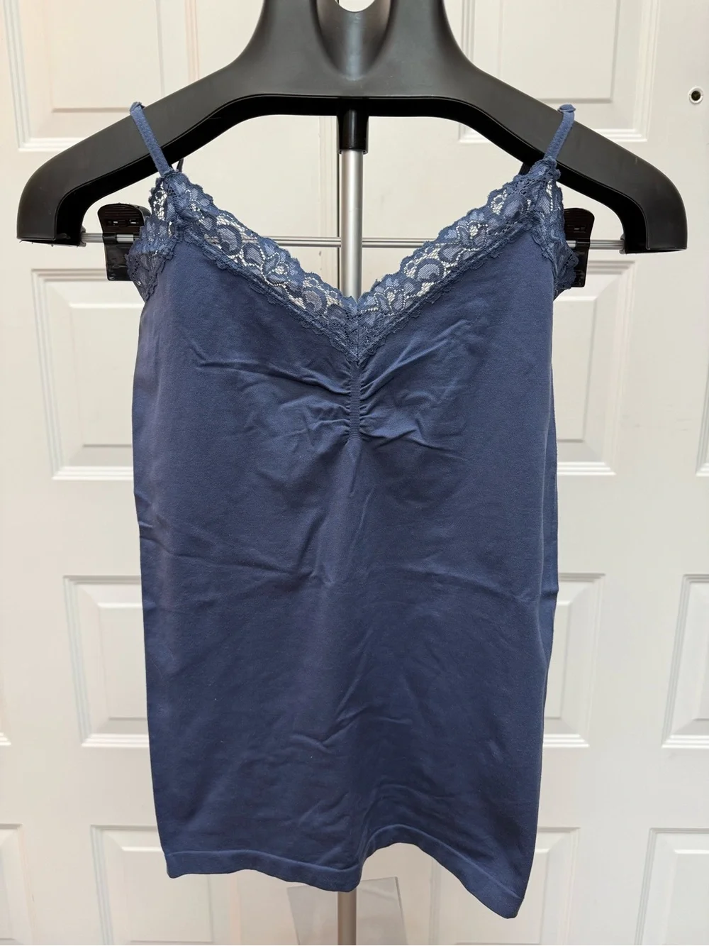 attention Navy Lace-Trim Chemise Camisole - Picture 1 of 6